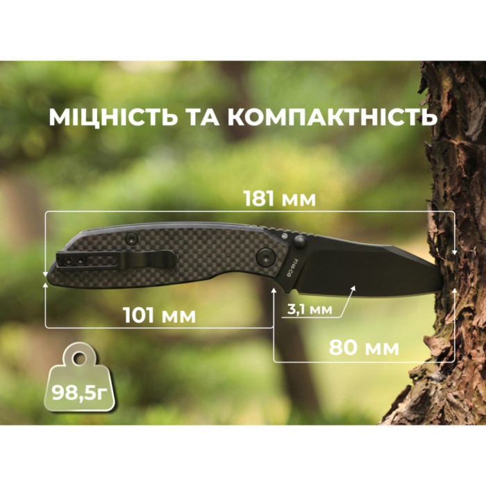 Нож складной Ruike P746-CB2, (8 см) 14C28N / G10 черный (P746-CB2)