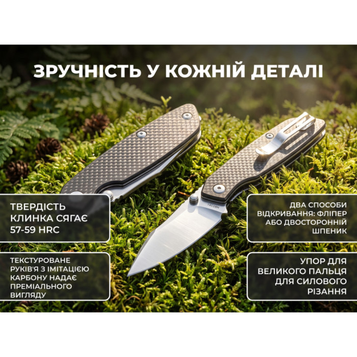 Нож складной Ruike P746-CB, (8 см) 14C28N / G10 черный (P746-CB)