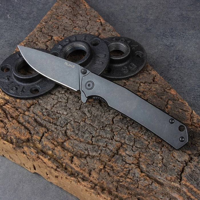 Ніж складаний Ruike P801-SB, (8.6 см) 14C28N / 3cr14n чорний (P801-SB)