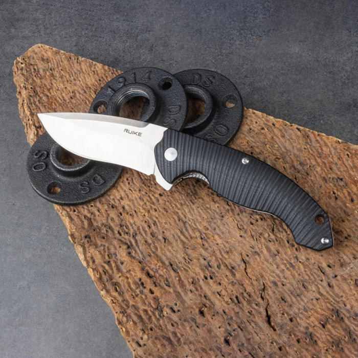 Нож складной Ruike Fang P852-B, (8.9 см) 14C28N / G10 черный (P852-B)