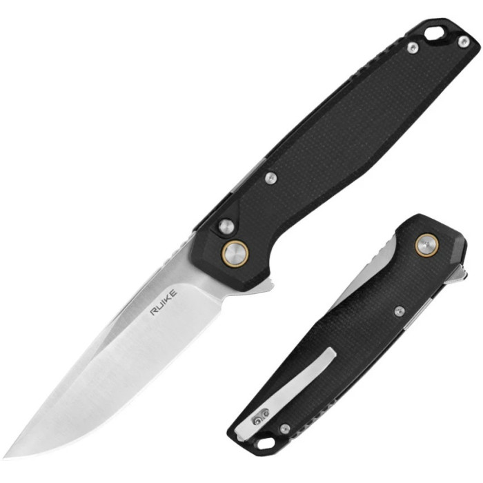 Нож складной Ruike P873-MB, (8.8 см)14C28N / G10 черный (P873-MB)