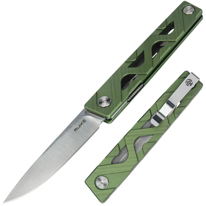 Ніж складаний Ruike P878-AG, (8.7 см) 14C28N / 6063Aluminum зелений (P878-AG)