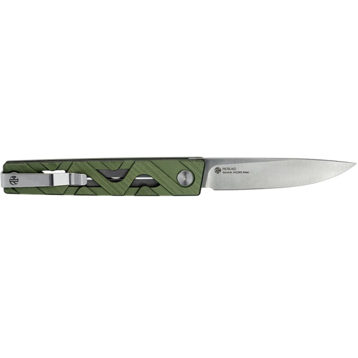 Ніж складаний Ruike P878-AG, (8.7 см) 14C28N / 6063Aluminum зелений (P878-AG)