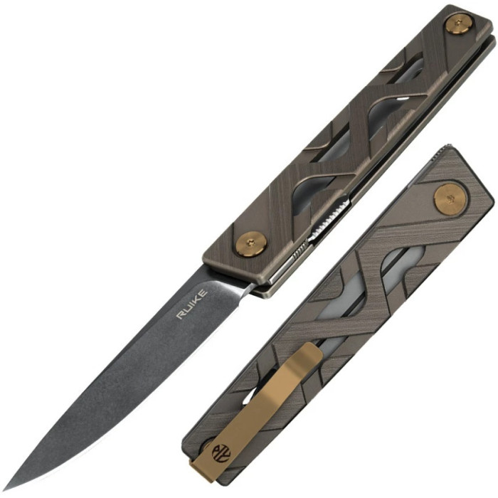 Ніж складаний Ruike P878-AK, (8.7 см) 14C28N / 6063Aluminum сірий (P878-AK)