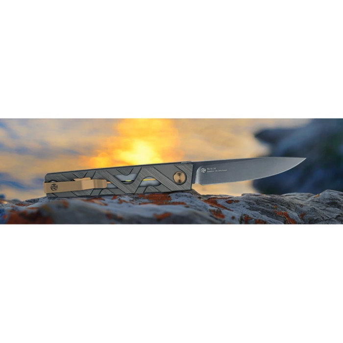 Ніж складаний Ruike P878-AK, (8.7 см) 14C28N / 6063Aluminum сірий (P878-AK)
