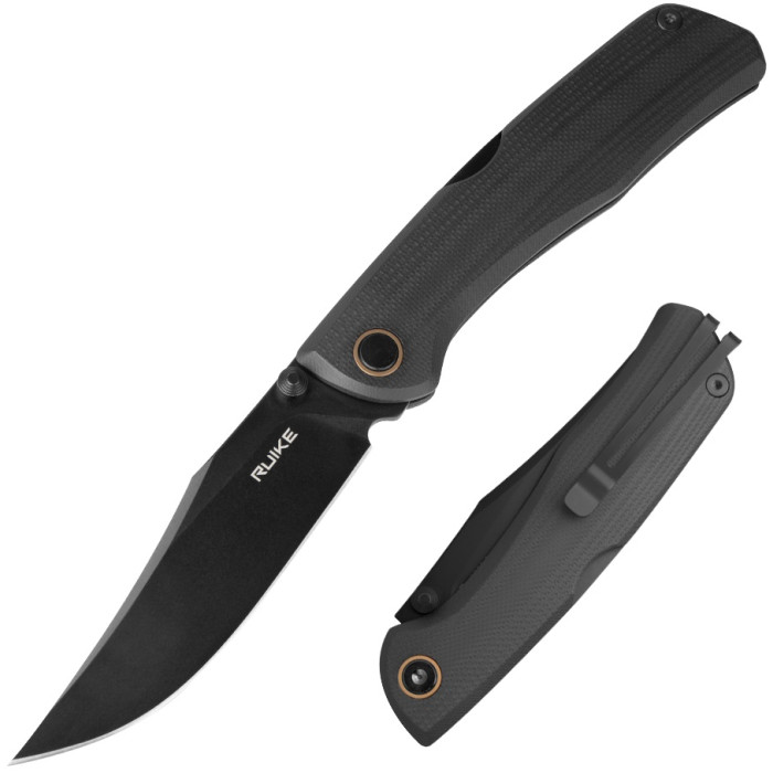 Ніж складаний Ruike P882-B, (8.5 см) 12С27 /  G10 чорний (P882-B)