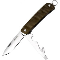 Нож многофункциональный Ruike Criterion S21, (5.3 см) 12C27 / G10 коричневый, 5 инстр. (S21-N)