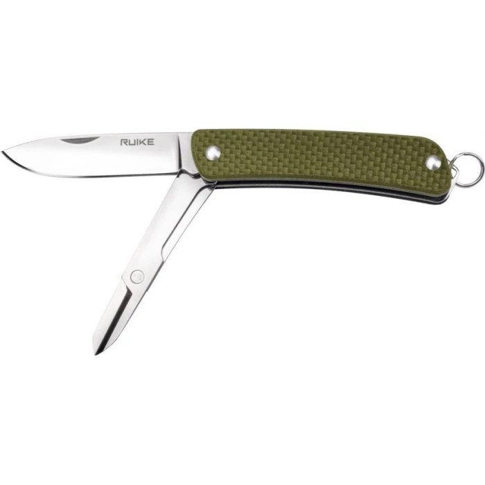 Ніж багатофункціональний Ruike Criterion S22, (5.3 см) 12C27 / G10 зелений, 3 інстр. (S22-G)