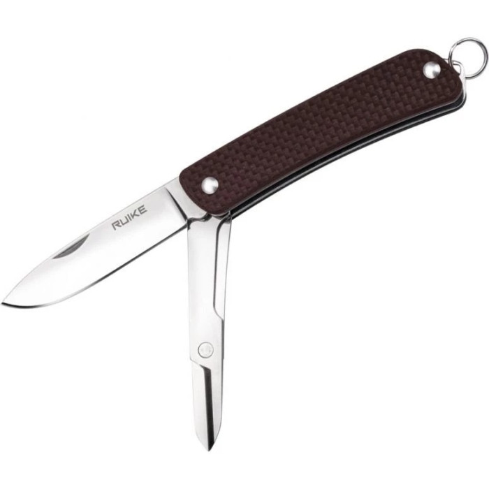 Нож многофункциональный Ruike Criterion S22, (5.3 см) 12C27 / G10 коричневый, 3 инстр. (S22-N)