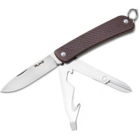 Ніж багатофункціональний Ruike Criterion S31, (5.3 см) 12C27 / G10 коричневий, 6 інстр. (S31-N)