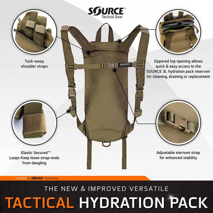 Рюкзак с гидратором SOURCE Tactical 3L Coyote (4000330203)
