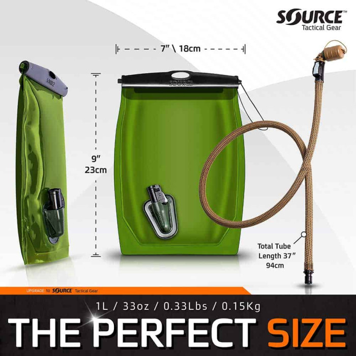Питьевая система Source Kangaroo Collapsible Canteen 1L Coyote (4301550201)