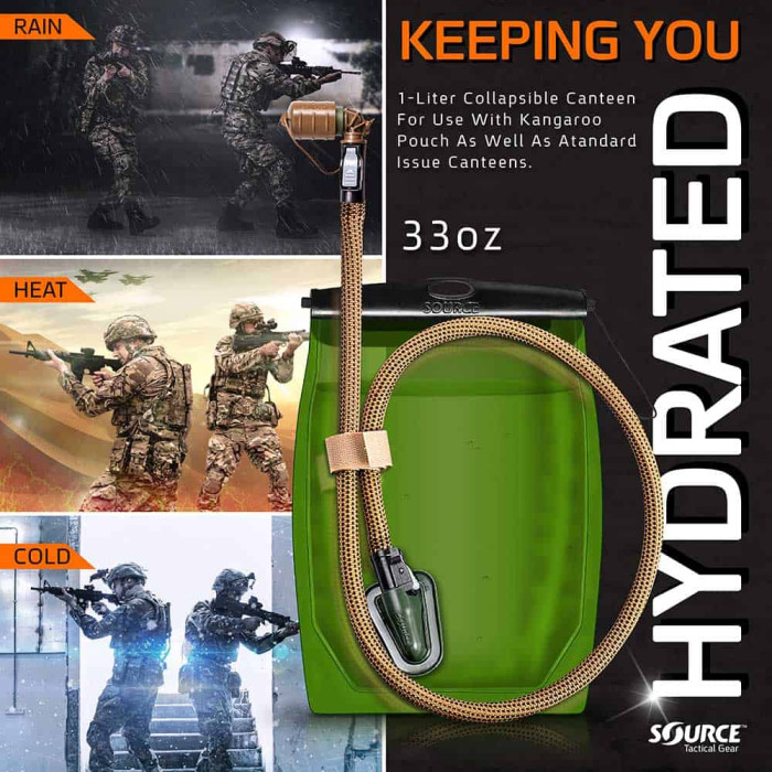 Питьевая система Source Kangaroo Collapsible Canteen 1L Coyote (4301550201)