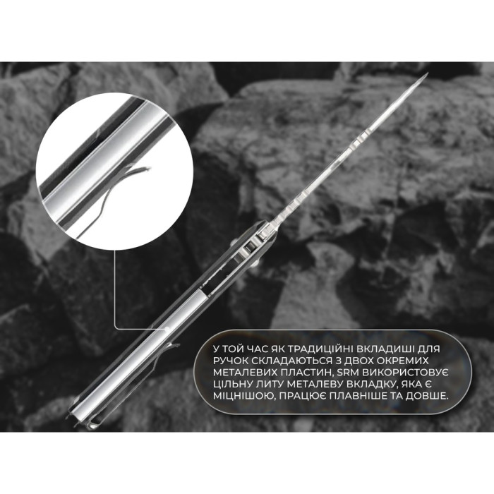 Ніж складаний SRM Mirage 239X-GB, Sandvik 14C28N, G10, Black (239X-GB)