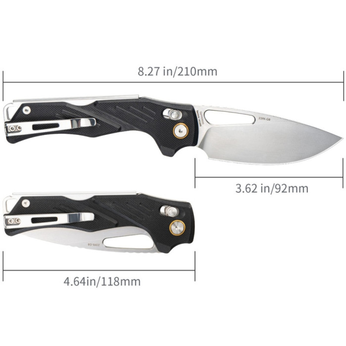 Ніж складаний SRM Mirage 239X-GB, Sandvik 14C28N, G10, Black (239X-GB)