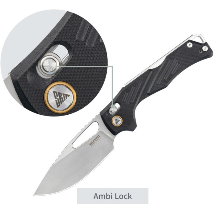 Ніж складаний SRM Mirage 239X-GB, Sandvik 14C28N, G10, Black (239X-GB)