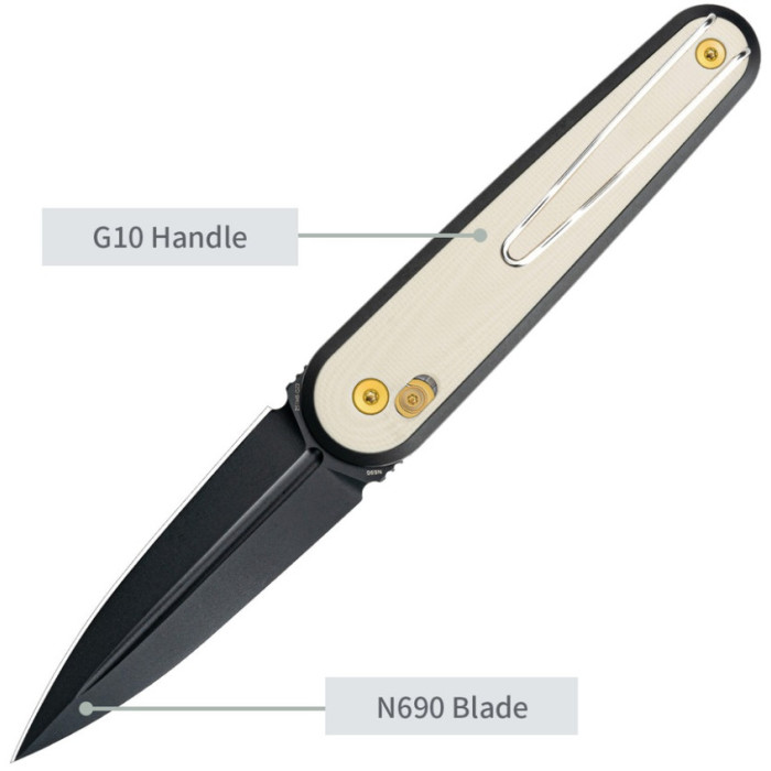 Ніж складаний SRM Twin 251MB-GT2, N690, G10, White (251MB-GT2)