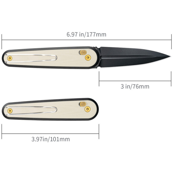 Ніж складаний SRM Twin 251MB-GT2, N690, G10, White (251MB-GT2)