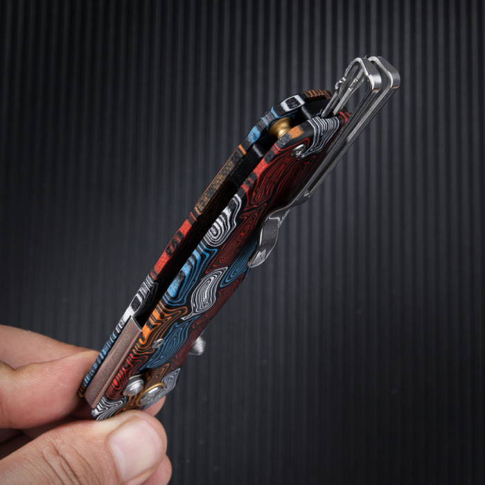 Ніж складаний SRM Medal 255L-GQ2, Lam. 140Cr, G10, Damascus Pattern (255L-GQ2)