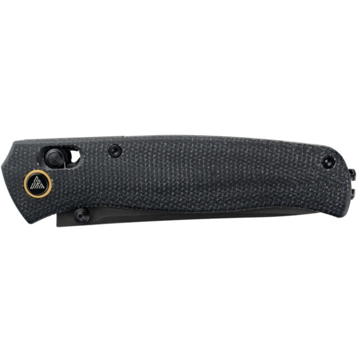 Нож складной SRM Medal 255L-MB3 (8.2 см) 140Cr / Micarta черный (255L-MB3)