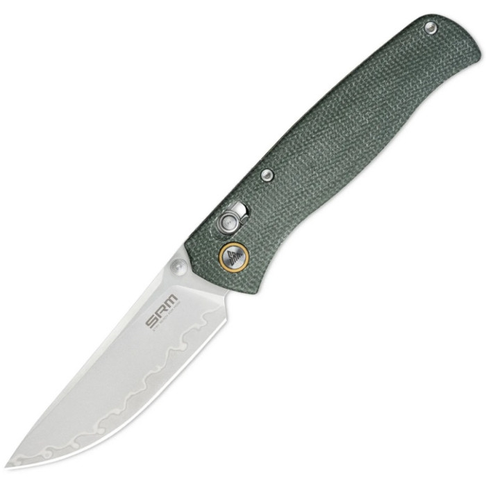 Нож складной SRM Medal 255L-MG3 (8.2 см) 140Cr / Micarta зеленый (255L-MG3)
