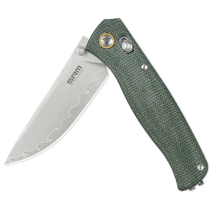 Нож складной SRM Medal 255L-MG3 (8.2 см) 140Cr / Micarta зеленый (255L-MG3)