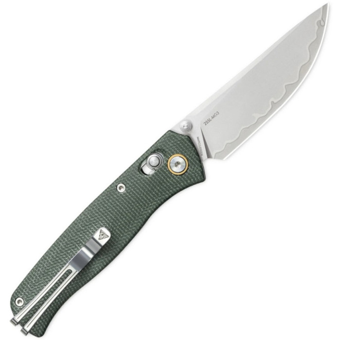 Нож складной SRM Medal 255L-MG3 (8.2 см) 140Cr / Micarta зеленый (255L-MG3)