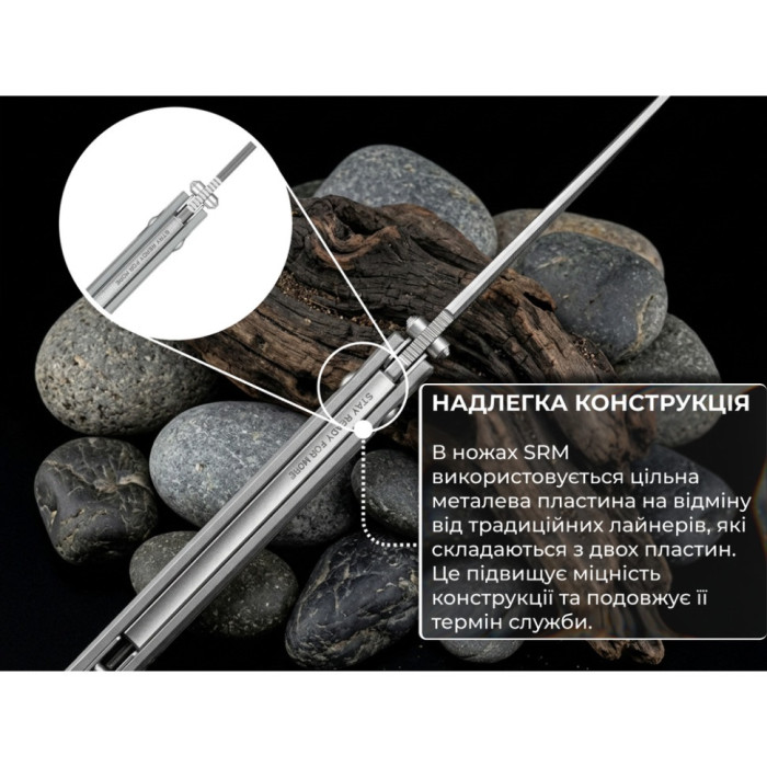 Нож складной SRM Terrier 258L-GK2 (9.3 см) 140Cr / G10 серый (258L-GK2)