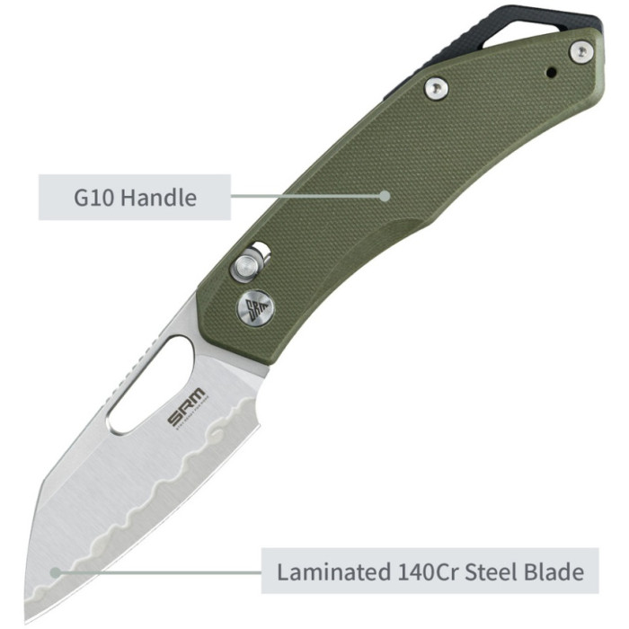 Нож складной SRM Cub 261M-GP2, 140Cr, G10, Green (261M-GP2)