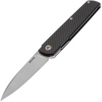 Нож складной SRM Qrick 408L-KB, Sandvik 14C28N, G10 + carbon fiber, Black (408L-KB)