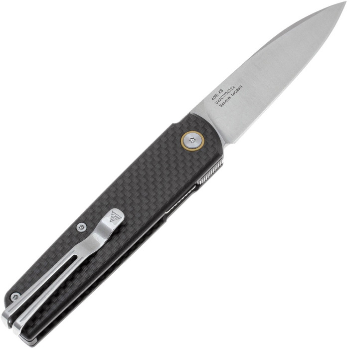 Ніж складаний SRM Qrick 408L-KB, Sandvik 14C28N, G10 + carbon fiber, Black (408L-KB)