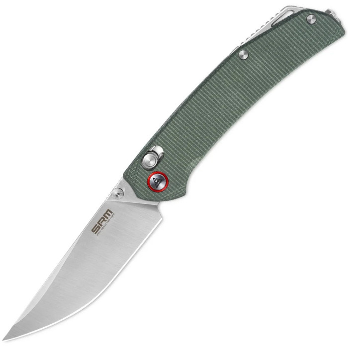 Нож складной SRM Asika 411L-MG (8.8 см) 14C28N / Micarta зеленый (411L-MG)