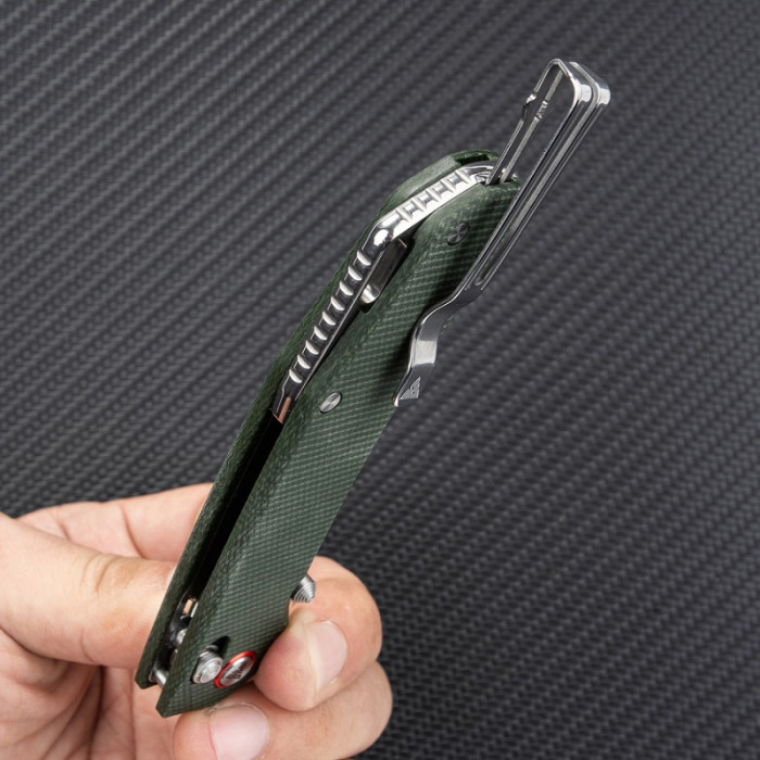 Нож складной SRM Asika 411L-MG (8.8 см) 14C28N / Micarta зеленый (411L-MG)