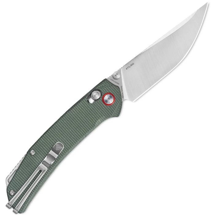 Нож складной SRM Asika 411L-MG (8.8 см) 14C28N / Micarta зеленый (411L-MG)