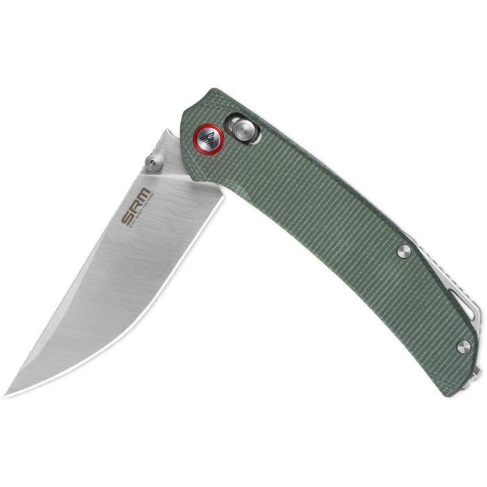Нож складной SRM Asika 411L-MG (8.8 см) 14C28N / Micarta зеленый (411L-MG)