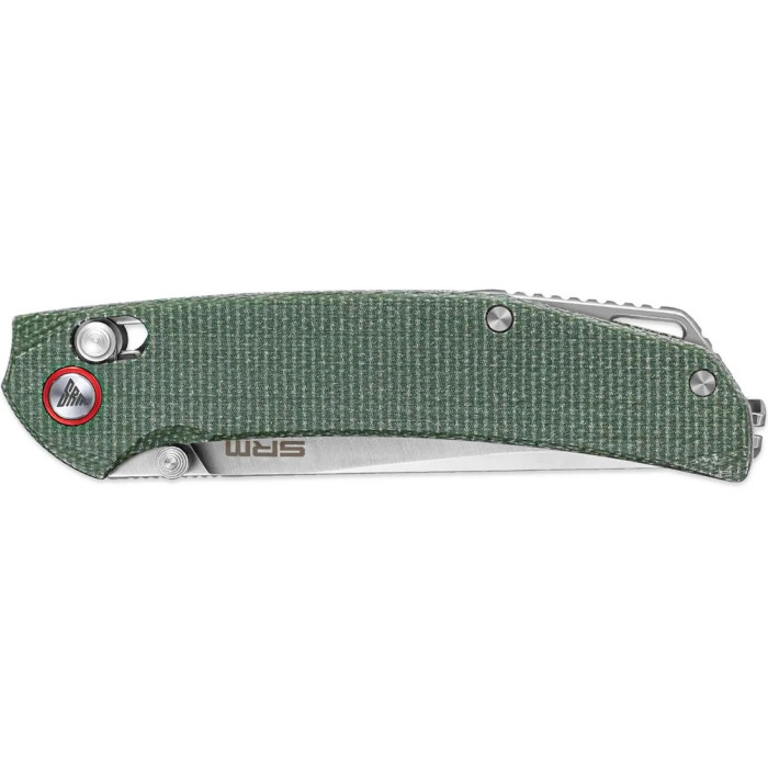 Нож складной SRM Asika 411L-MG (8.8 см) 14C28N / Micarta зеленый (411L-MG)