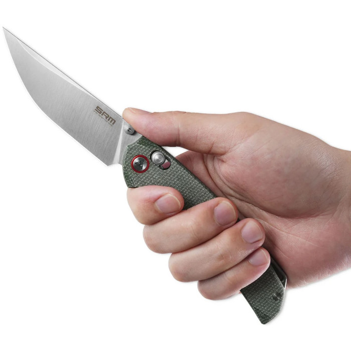 Нож складной SRM Asika 411L-MG (8.8 см) 14C28N / Micarta зеленый (411L-MG)