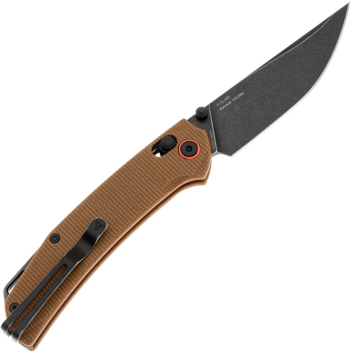 Ніж складаний SRM Asika 411L-MN, Sandvik 14C28N, Micarta, Brown (411L-MN)