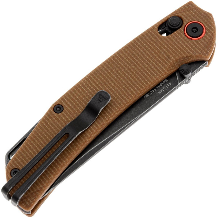 Ніж складаний SRM Asika 411L-MN, Sandvik 14C28N, Micarta, Brown (411L-MN)