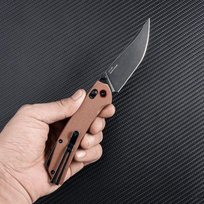 Ніж складаний SRM Asika 411L-MN, Sandvik 14C28N, Micarta, Brown (411L-MN)
