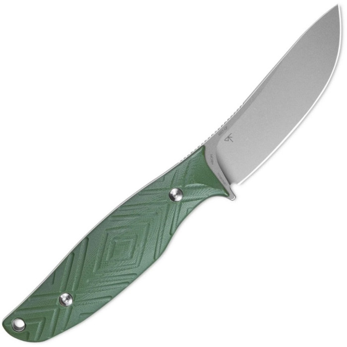 Ніж з чохлом SRM Fossa 605T-GP, (8.8 см) 14C28N / G10 зелений (605T-GP)