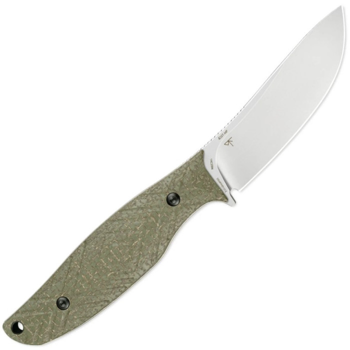 Ніж з чохлом SRM Fossa 605T-MP, (8.8 см) 14C28N / Micarta зелений (605T-MP)