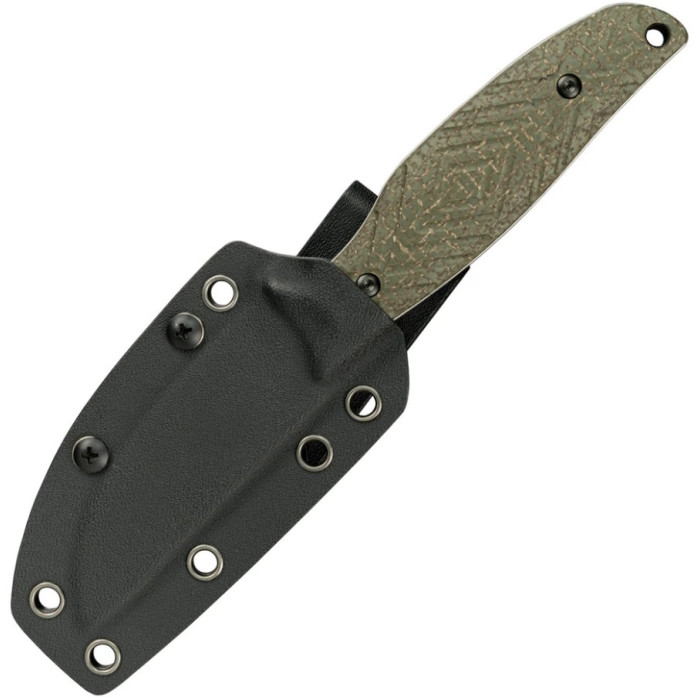 Ніж з чохлом SRM Fossa 605T-MP, (8.8 см) 14C28N / Micarta зелений (605T-MP)