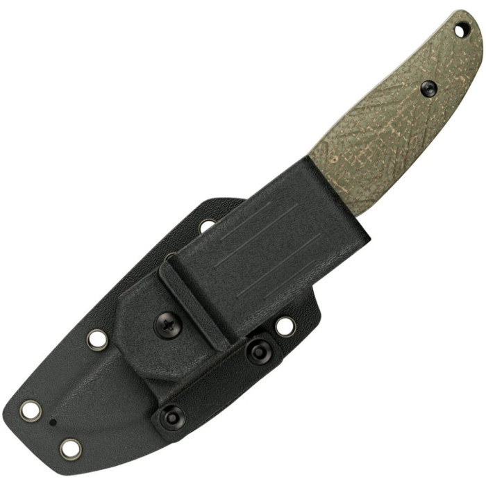 Ніж з чохлом SRM Fossa 605T-MP, (8.8 см) 14C28N / Micarta зелений (605T-MP)