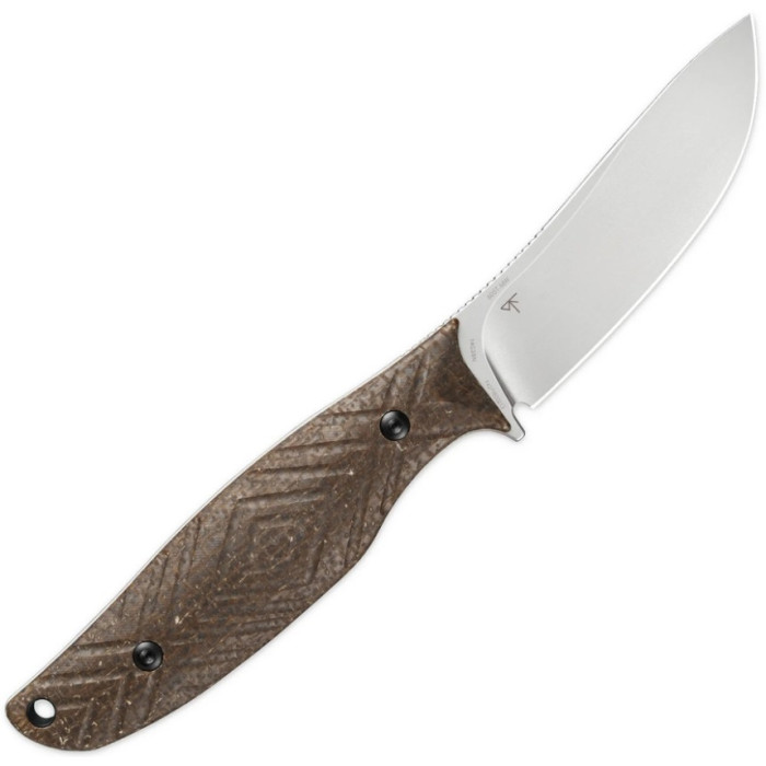 Ніж з чохлом SRM Fossa 605T-MW, (8.8 см) 14C28N / Micarta коричневий (605T-MW)