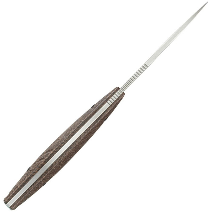 Ніж з чохлом SRM Fossa 605T-MW, (8.8 см) 14C28N / Micarta коричневий (605T-MW)