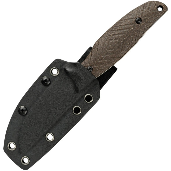 Ніж з чохлом SRM Fossa 605T-MW, (8.8 см) 14C28N / Micarta коричневий (605T-MW)