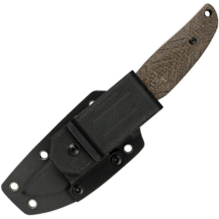 Ніж з чохлом SRM Fossa 605T-MW, (8.8 см) 14C28N / Micarta коричневий (605T-MW)