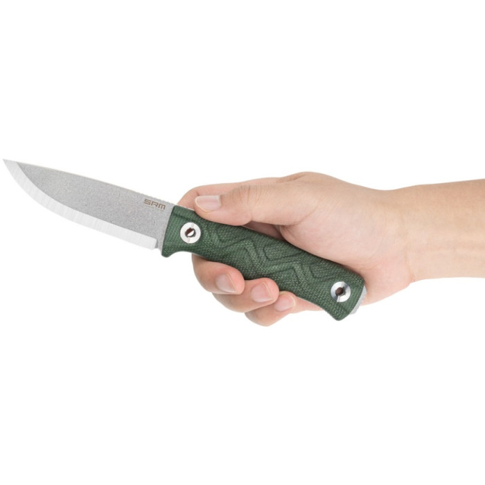 Ніж SRM Bushcut 702T-MP, Sandvik 14C28N, Micarta, Green (702T-MP)