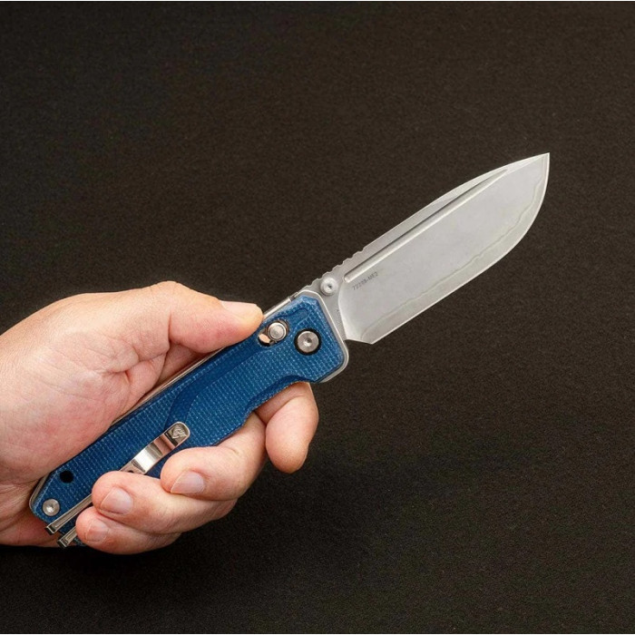 Нож складной SRM Rubik 7228B-ME2, 140Cr, Micarta, Blue (7228B-ME2)